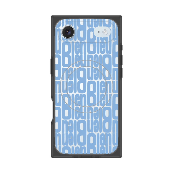 プレミアムスクエアケース with MagSafe［ LANVIN en Bleu - Logo Pattern - Blue ］