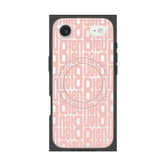 プレミアムスクエアケース with MagSafe［ LANVIN en Bleu - Logo Pattern - Pink ］