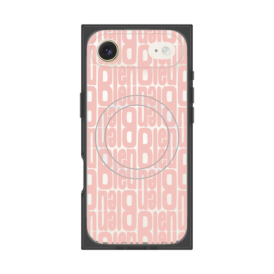 プレミアムスクエアケース with MagSafe［ LANVIN en Bleu - Logo Pattern - Pink ］
