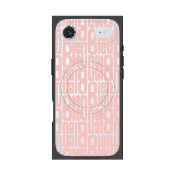 プレミアムスクエアケース with MagSafe［ LANVIN en Bleu - Logo Pattern - Pink ］
