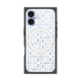 プレミアムスクエアケース with MagSafe［ LANVIN en Bleu - Logo Pattern - White ］