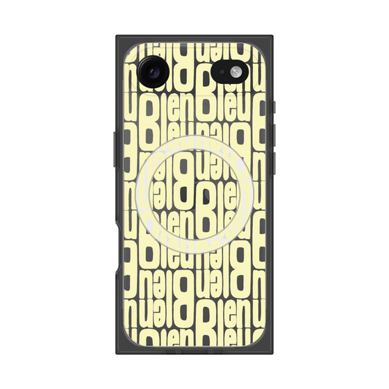 プレミアムスクエアケース with MagSafe［ LANVIN en Bleu - Logo Pattern - Yellow ］