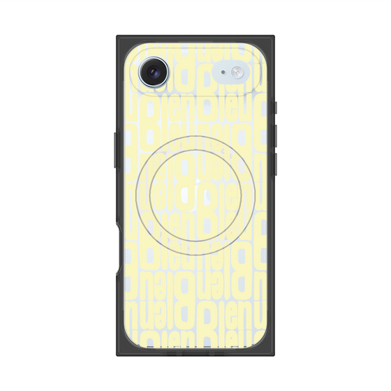 プレミアムスクエアケース with MagSafe［ LANVIN en Bleu - Logo Pattern - Yellow ］