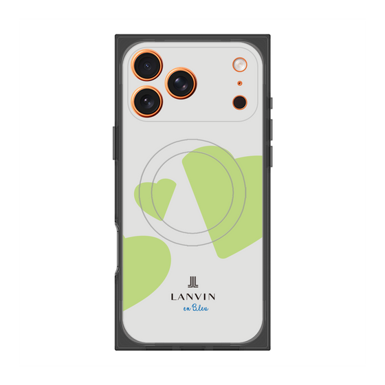 プレミアムスクエアケース with MagSafe［ LANVIN en Bleu Hearts Green - ランバン ハート グリーン ］