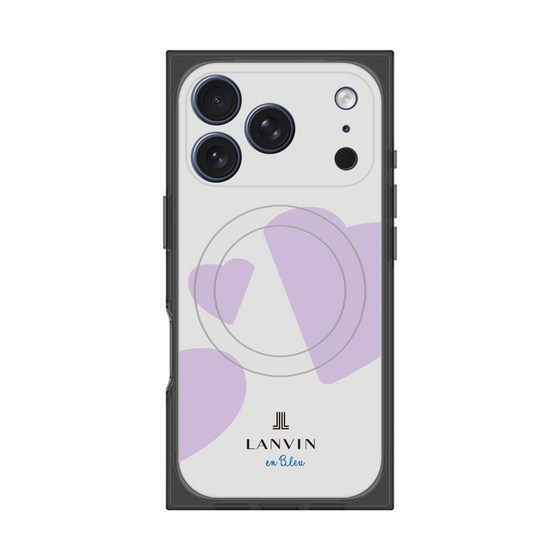 プレミアムスクエアケース with MagSafe［ LANVIN en Bleu Hearts Purple - ランバン ハート パープル ］