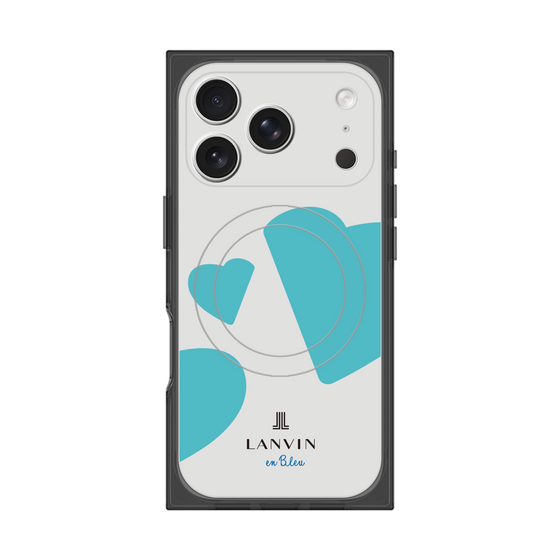 プレミアムスクエアケース with MagSafe［ LANVIN en Bleu Hearts Blue - ランバン ハート ブルー ］