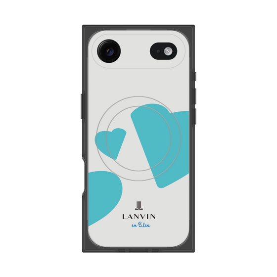 プレミアムスクエアケース with MagSafe［ LANVIN en Bleu Hearts Blue - ランバン ハート ブルー ］