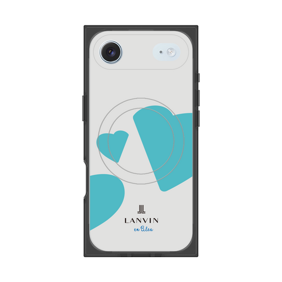 プレミアムスクエアケース with MagSafe［ LANVIN en Bleu Hearts Blue - ランバン ハート ブルー ］