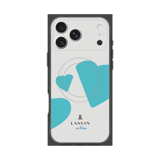 プレミアムスクエアケース with MagSafe［ LANVIN en Bleu Hearts Blue - ランバン ハート ブルー ］