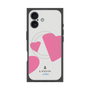 プレミアムスクエアケース with MagSafe［ LANVIN en Bleu Hearts Pink - ランバン ハート ピンク ］