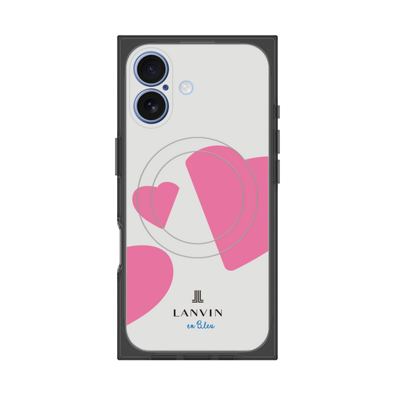 プレミアムスクエアケース with MagSafe［ LANVIN en Bleu Hearts Pink - ランバン ハート ピンク ］