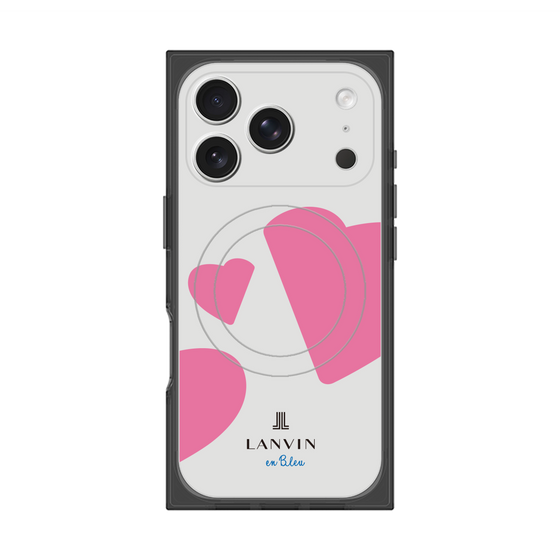 プレミアムスクエアケース with MagSafe［ LANVIN en Bleu Hearts Pink - ランバン ハート ピンク ］
