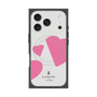プレミアムスクエアケース with MagSafe［ LANVIN en Bleu Hearts Pink - ランバン ハート ピンク ］