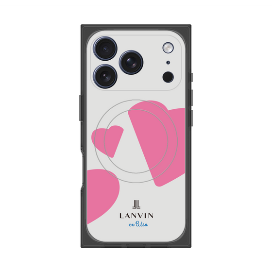 プレミアムスクエアケース with MagSafe［ LANVIN en Bleu Hearts Pink - ランバン ハート ピンク ］