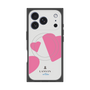 プレミアムスクエアケース with MagSafe［ LANVIN en Bleu Hearts Pink - ランバン ハート ピンク ］