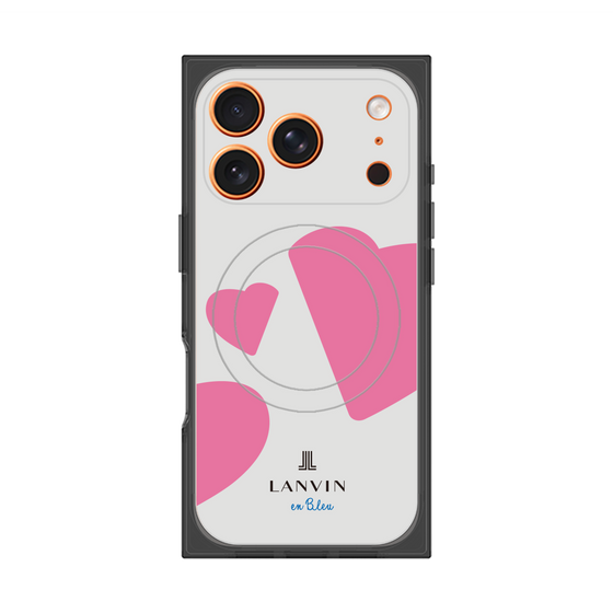 プレミアムスクエアケース with MagSafe［ LANVIN en Bleu Hearts Pink - ランバン ハート ピンク ］