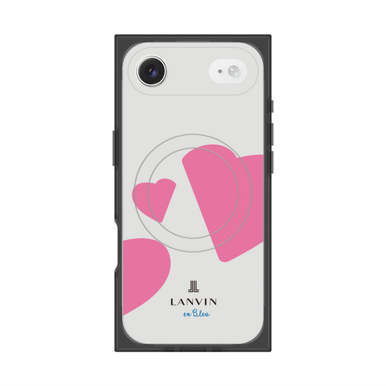 プレミアムスクエアケース with MagSafe［ LANVIN en Bleu Hearts Pink - ランバン ハート ピンク ］