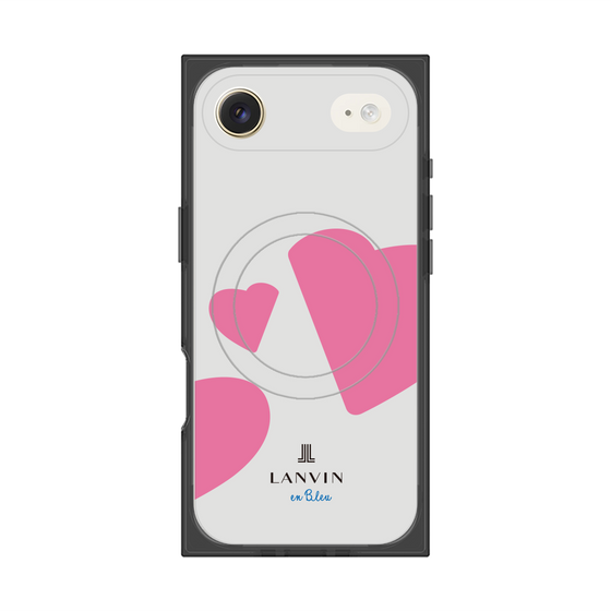 プレミアムスクエアケース with MagSafe［ LANVIN en Bleu Hearts Pink - ランバン ハート ピンク ］