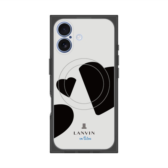 プレミアムスクエアケース with MagSafe［ LANVIN en Bleu Hearts Black - ランバン ハート ブラック ］