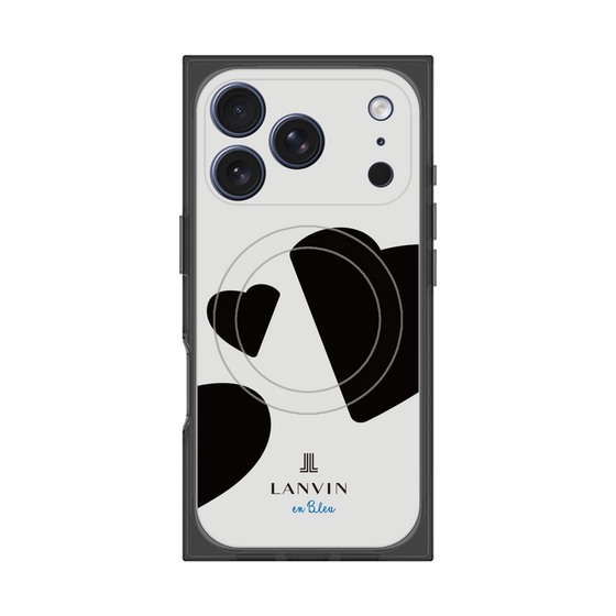 プレミアムスクエアケース with MagSafe［ LANVIN en Bleu Hearts Black - ランバン ハート ブラック ］