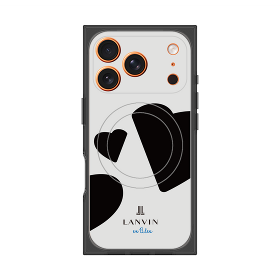 プレミアムスクエアケース with MagSafe［ LANVIN en Bleu Hearts Black - ランバン ハート ブラック ］