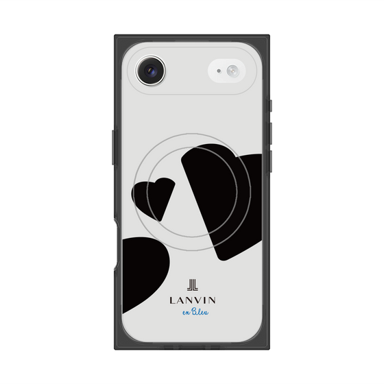 プレミアムスクエアケース with MagSafe［ LANVIN en Bleu Hearts Black - ランバン ハート ブラック ］