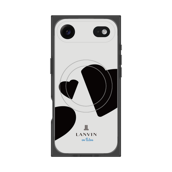 プレミアムスクエアケース with MagSafe［ LANVIN en Bleu Hearts Black - ランバン ハート ブラック ］