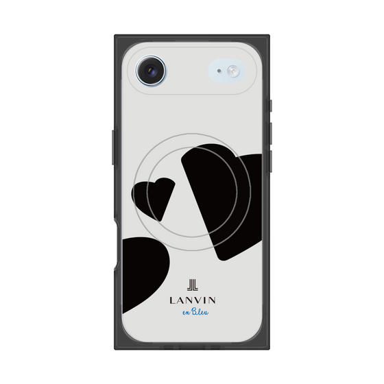 プレミアムスクエアケース with MagSafe［ LANVIN en Bleu Hearts Black - ランバン ハート ブラック ］