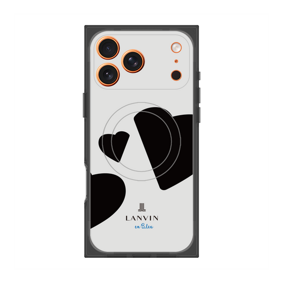 プレミアムスクエアケース with MagSafe［ LANVIN en Bleu Hearts Black - ランバン ハート ブラック ］