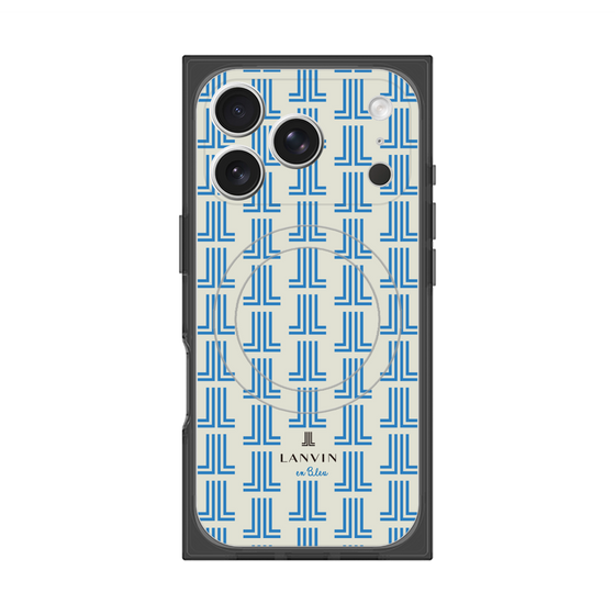 プレミアムスクエアケース with MagSafe［ LANVIN en Bleu Monogram Blue - ランバン ブルーモノグラム ］