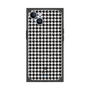 プレミアムスクエアケース with MagSafe［ Houndstooth Pattern Black with LANVIN en Bleu logo- ランバン 千鳥格子柄 ブラック ］