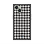 プレミアムスクエアケース with MagSafe［ Houndstooth Pattern Black with LANVIN en Bleu logo- ランバン 千鳥格子柄 ブラック ］
