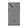 プレミアムスクエアケース with MagSafe［ Houndstooth Pattern Black with LANVIN en Bleu logo- ランバン 千鳥格子柄 ブラック ］