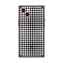 プレミアムスクエアケース with MagSafe［ Houndstooth Pattern Black with LANVIN en Bleu logo- ランバン 千鳥格子柄 ブラック ］