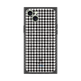 プレミアムスクエアケース with MagSafe［ Houndstooth Pattern Black with LANVIN en Bleu logo- ランバン 千鳥格子柄 ブラック ］
