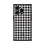 プレミアムスクエアケース with MagSafe［ Houndstooth Pattern Black with LANVIN en Bleu logo- ランバン 千鳥格子柄 ブラック ］