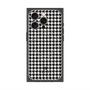 プレミアムスクエアケース with MagSafe［ Houndstooth Pattern Black with LANVIN en Bleu logo- ランバン 千鳥格子柄 ブラック ］