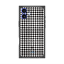 プレミアムスクエアケース with MagSafe［ Houndstooth Pattern Black with LANVIN en Bleu logo- ランバン 千鳥格子柄 ブラック ］