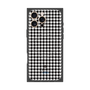 プレミアムスクエアケース with MagSafe［ Houndstooth Pattern Black with LANVIN en Bleu logo- ランバン 千鳥格子柄 ブラック ］