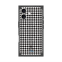 プレミアムスクエアケース with MagSafe［ Houndstooth Pattern Black with LANVIN en Bleu logo- ランバン 千鳥格子柄 ブラック ］