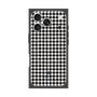 プレミアムスクエアケース with MagSafe［ Houndstooth Pattern Black with LANVIN en Bleu logo- ランバン 千鳥格子柄 ブラック ］