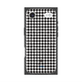 プレミアムスクエアケース with MagSafe［ Houndstooth Pattern Black with LANVIN en Bleu logo- ランバン 千鳥格子柄 ブラック ］