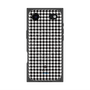 プレミアムスクエアケース with MagSafe［ Houndstooth Pattern Black with LANVIN en Bleu logo- ランバン 千鳥格子柄 ブラック ］