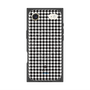 プレミアムスクエアケース with MagSafe［ Houndstooth Pattern Black with LANVIN en Bleu logo- ランバン 千鳥格子柄 ブラック ］