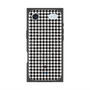 プレミアムスクエアケース with MagSafe［ Houndstooth Pattern Black with LANVIN en Bleu logo- ランバン 千鳥格子柄 ブラック ］