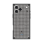 プレミアムスクエアケース with MagSafe［ Houndstooth Pattern Black with LANVIN en Bleu logo- ランバン 千鳥格子柄 ブラック ］