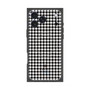 プレミアムスクエアケース with MagSafe［ Houndstooth Pattern Black with LANVIN en Bleu logo- ランバン 千鳥格子柄 ブラック ］
