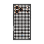プレミアムスクエアケース with MagSafe［ Houndstooth Pattern Black with LANVIN en Bleu logo- ランバン 千鳥格子柄 ブラック ］