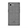 プレミアムスクエアケース with MagSafe［ Houndstooth Pattern Black with LANVIN en Bleu logo- ランバン 千鳥格子柄 ブラック ］
