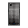プレミアムスクエアケース with MagSafe［ Houndstooth Pattern Black with LANVIN en Bleu logo- ランバン 千鳥格子柄 ブラック ］